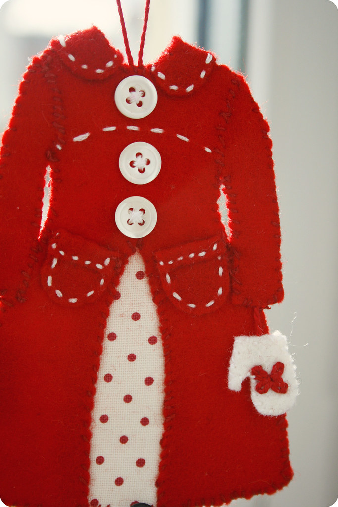 wool felt coat ornament inspired by thishttp//rosylittlet… Flickr
