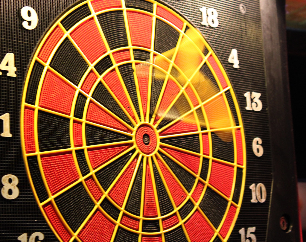 Darts in Action Thursday night at Norb's Tavern. My concen… Flickr