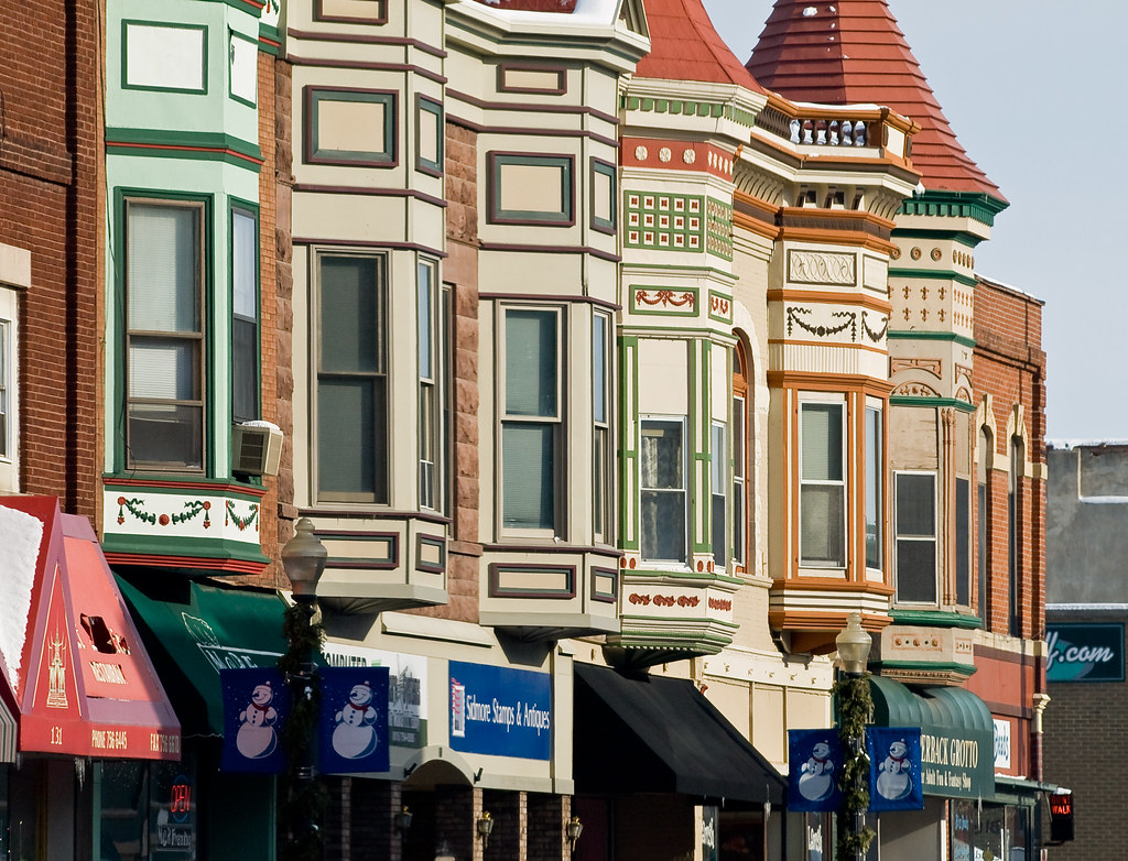 downtown dekalb Old buildings in downtown DeKalb, Illinois