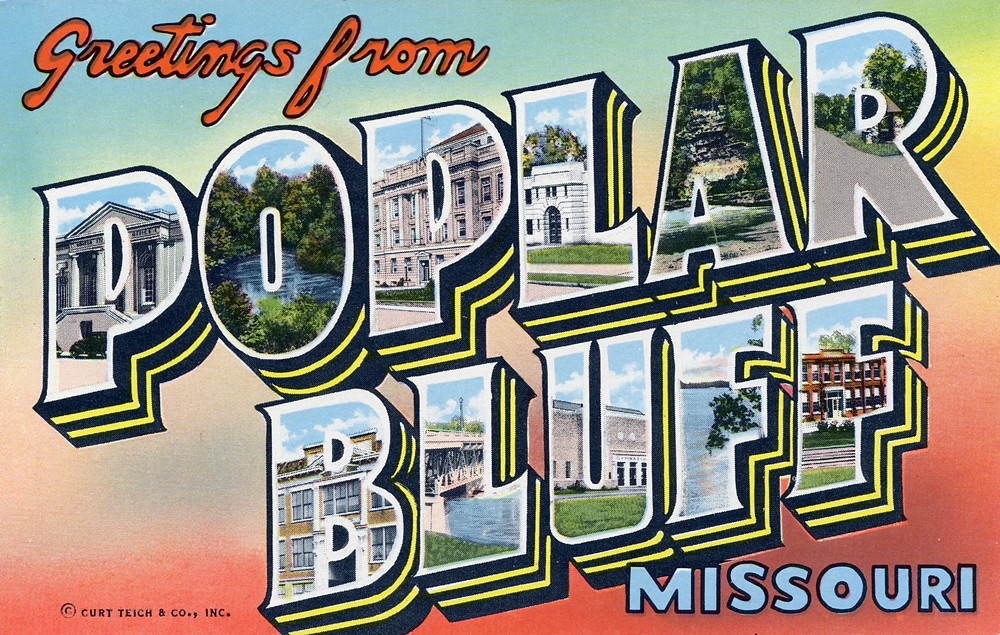 Greetings from Poplar Bluff, Missouri Large Letter Postc… Flickr