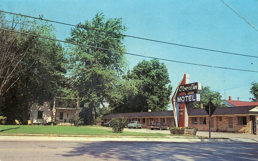 Michigan Mt. Morris Postcard Oberlin Motel Bernadetteann Flickr