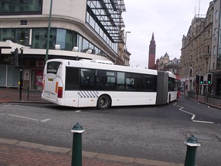 Bendy bus 6022 - S1 TWM - turning into Corporation Street ...