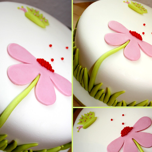 Flower / Butterfly /Fondant my first fondant cake Flickr