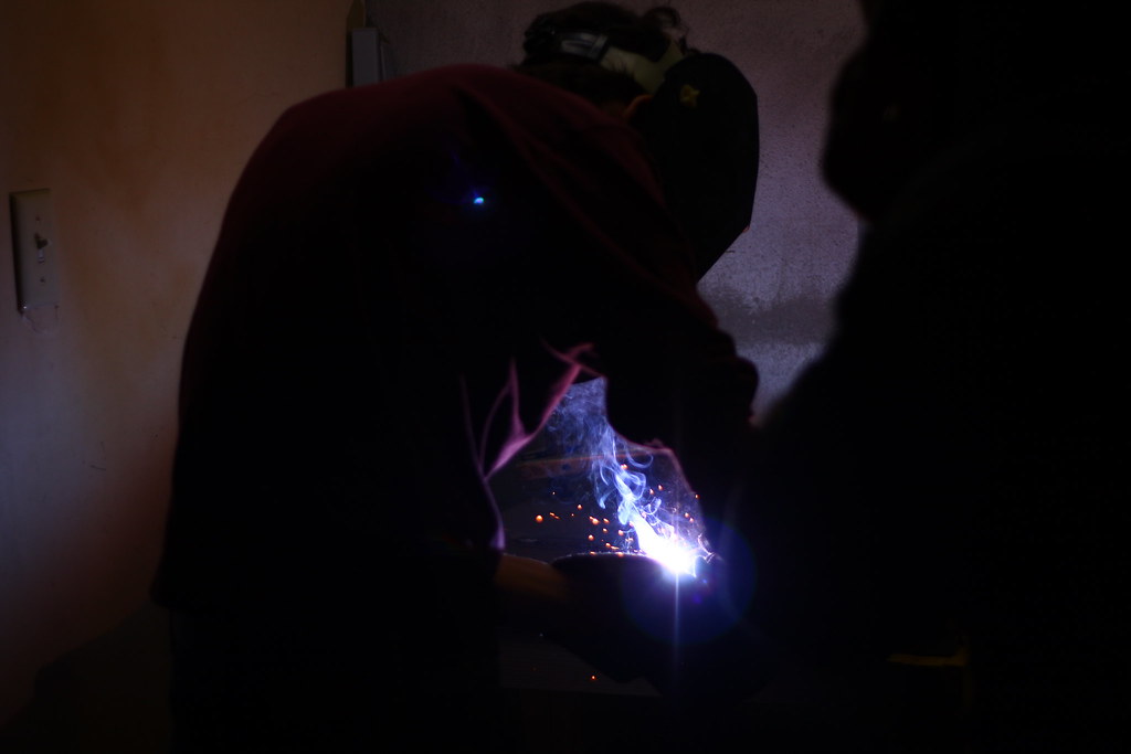 Steve Welding Fun on a Friday night with a stick welder, o… Flickr