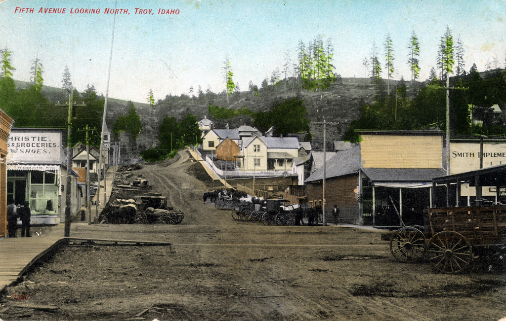 Fifth Avenue Looking North, circa 1910 Troy, Idaho Flickr