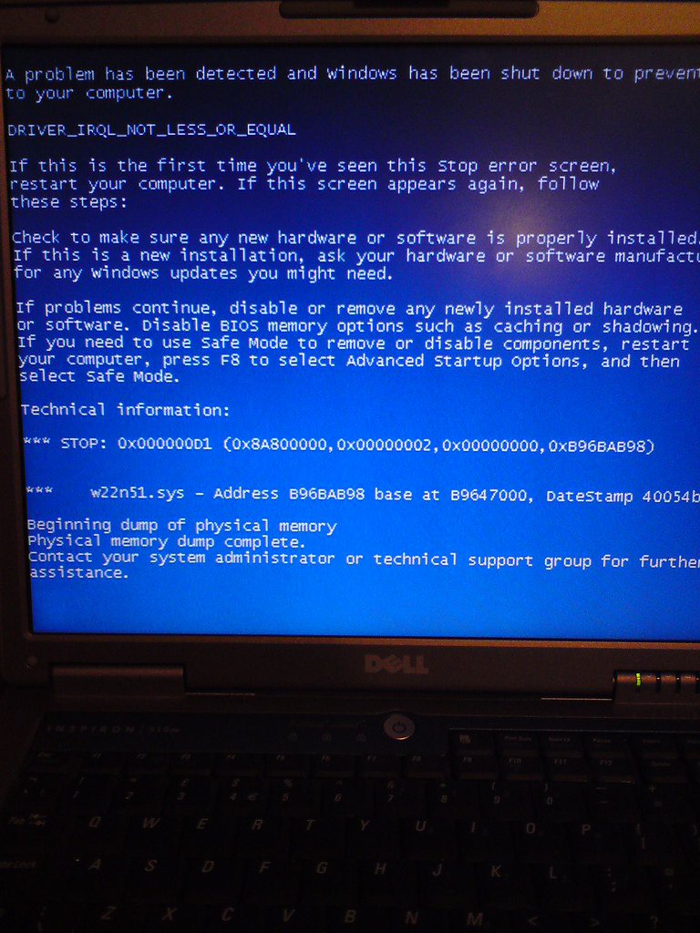 Blue Screen of Death BSOD my laptop keeps crashing when … Flickr