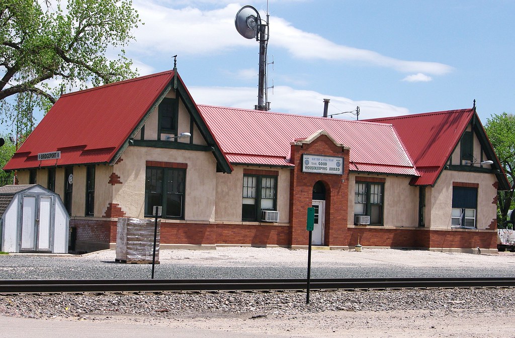 Bridgeport, NE train station Built by Burlington Route and… Flickr