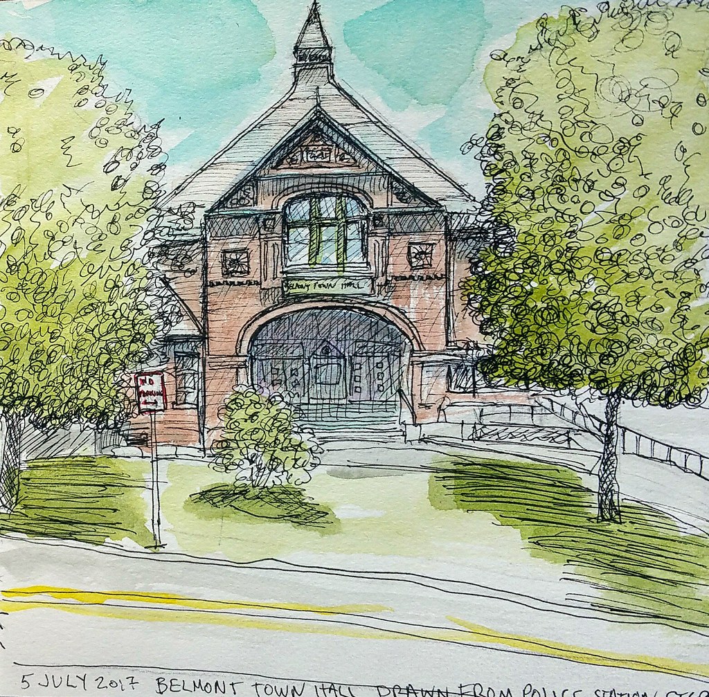 Belmont Massachusetts town hall. elfez1963 Flickr