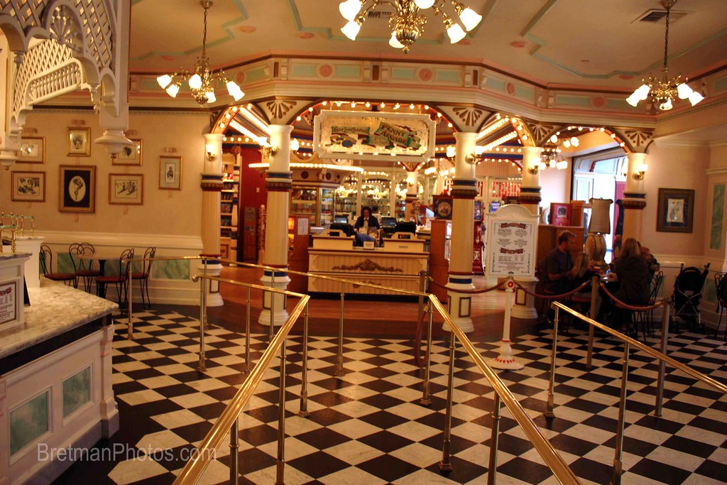 Disneyland's Gibson Girl Ice Cream Parlor From the Inside!… Flickr
