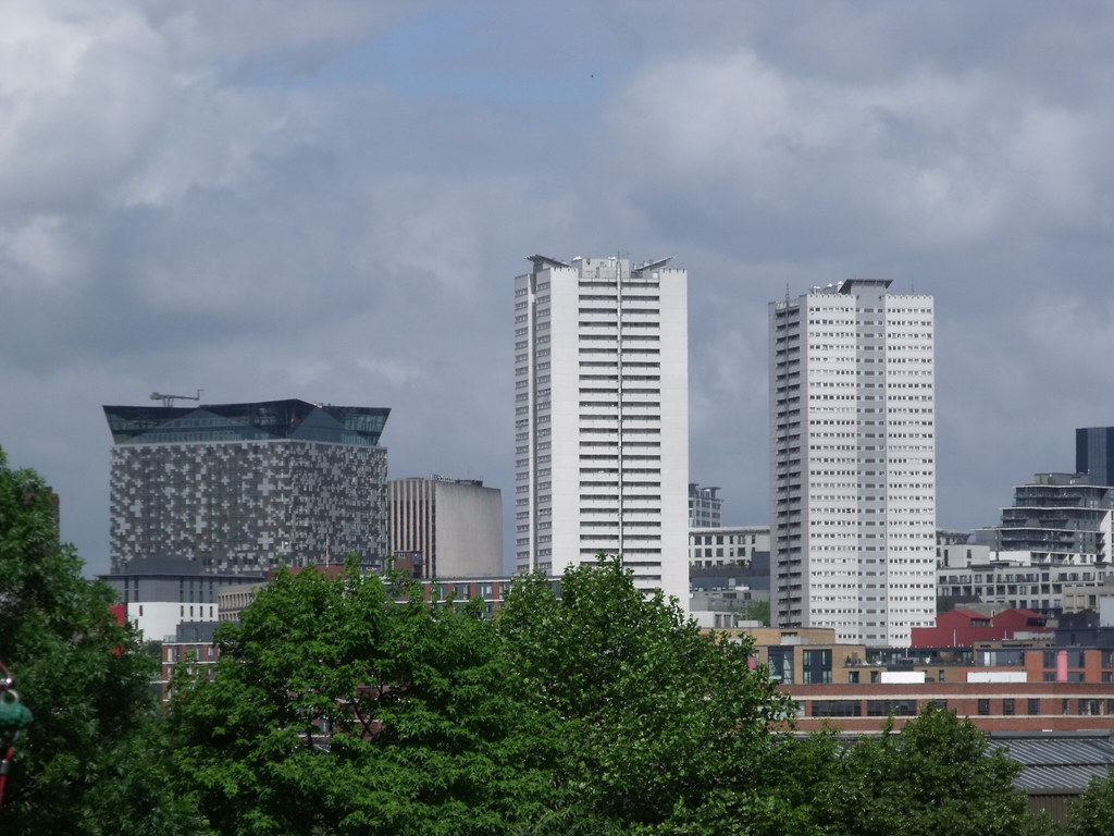 Highgate Park Birmingham landmarks The Cube and The Se… Flickr