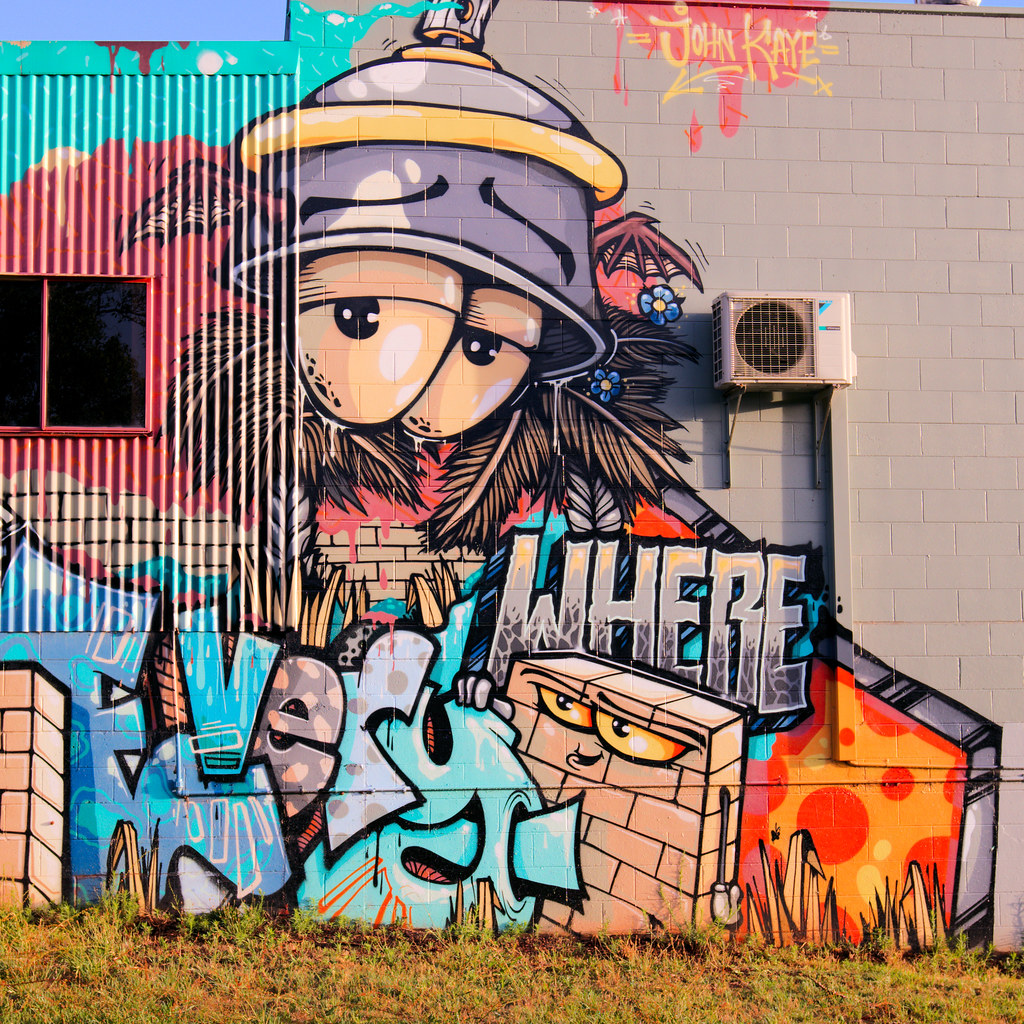 TOOWOOMBA STREETART Part of a Toowoomba Wall Mural by John… 16th