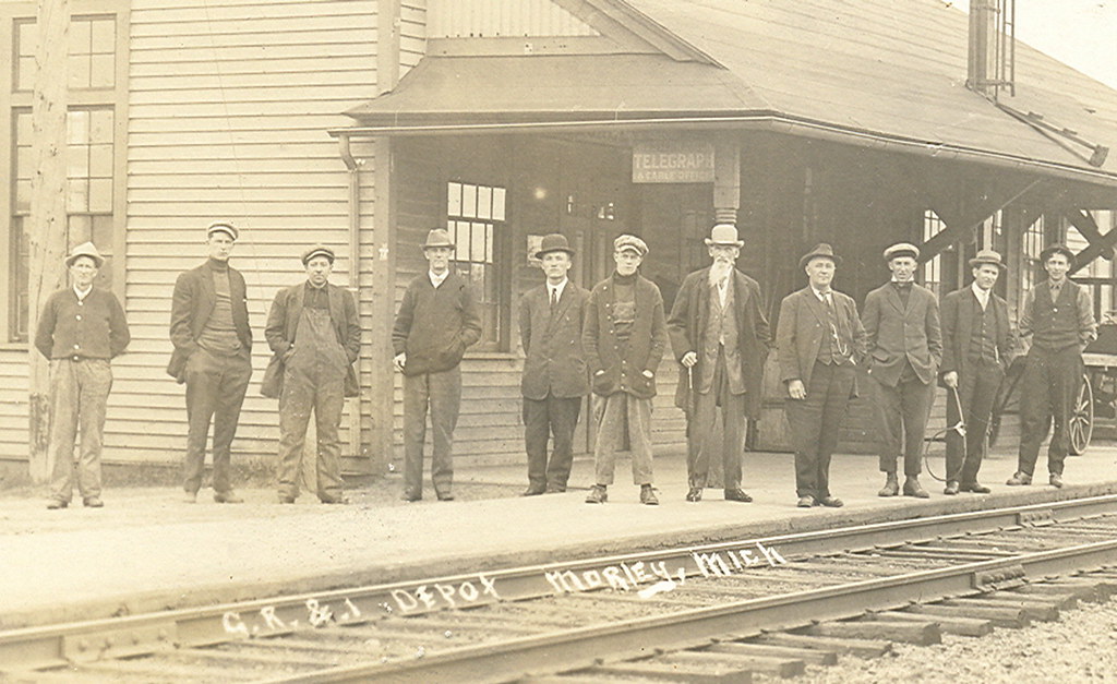Morley MI RPPC RR Depot Grand Rapids & Indiana Railroad bo… Flickr