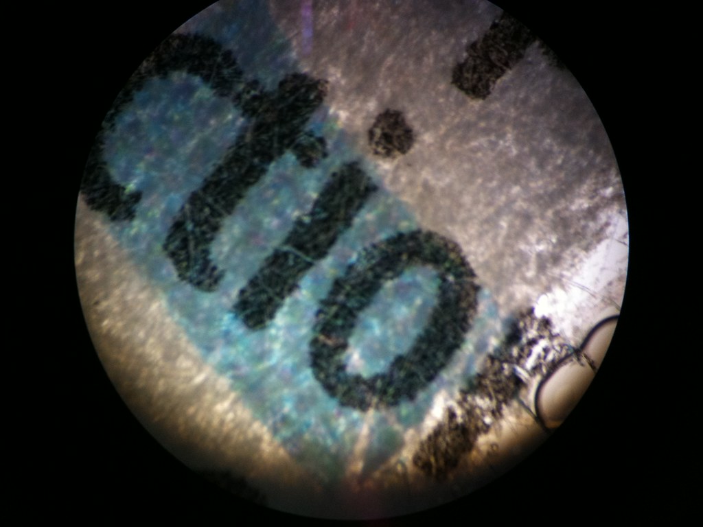 Newspaper under microscope at 10x Rana Levy Flickr