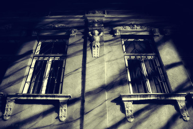 Night fragments. Old Ornamented Facade. Tanjica Perovic Flickr