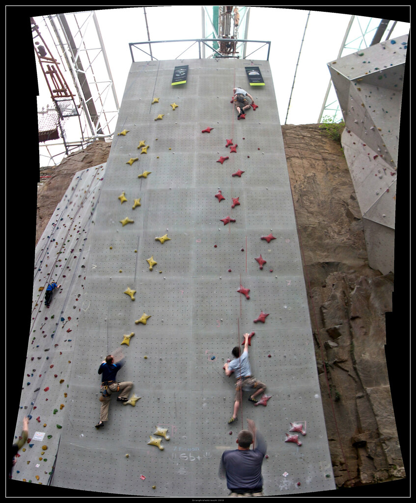 Climb Faster! 8 image panorama of the speed climbing wall … Flickr