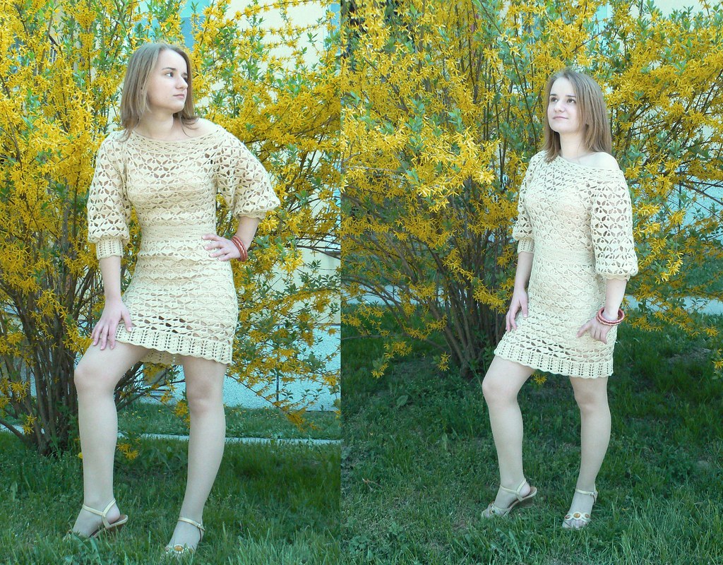 Nude crochet dress inspired by Carlos Miele. | Gosia Barbara | Flickr