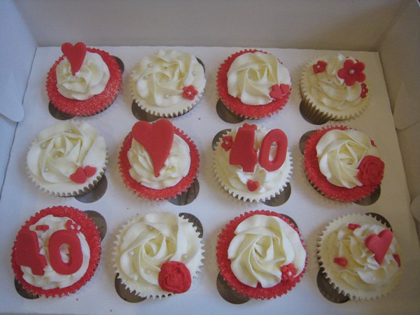 Ruby wedding anniversary cupcakes Dawn Boddy Flickr