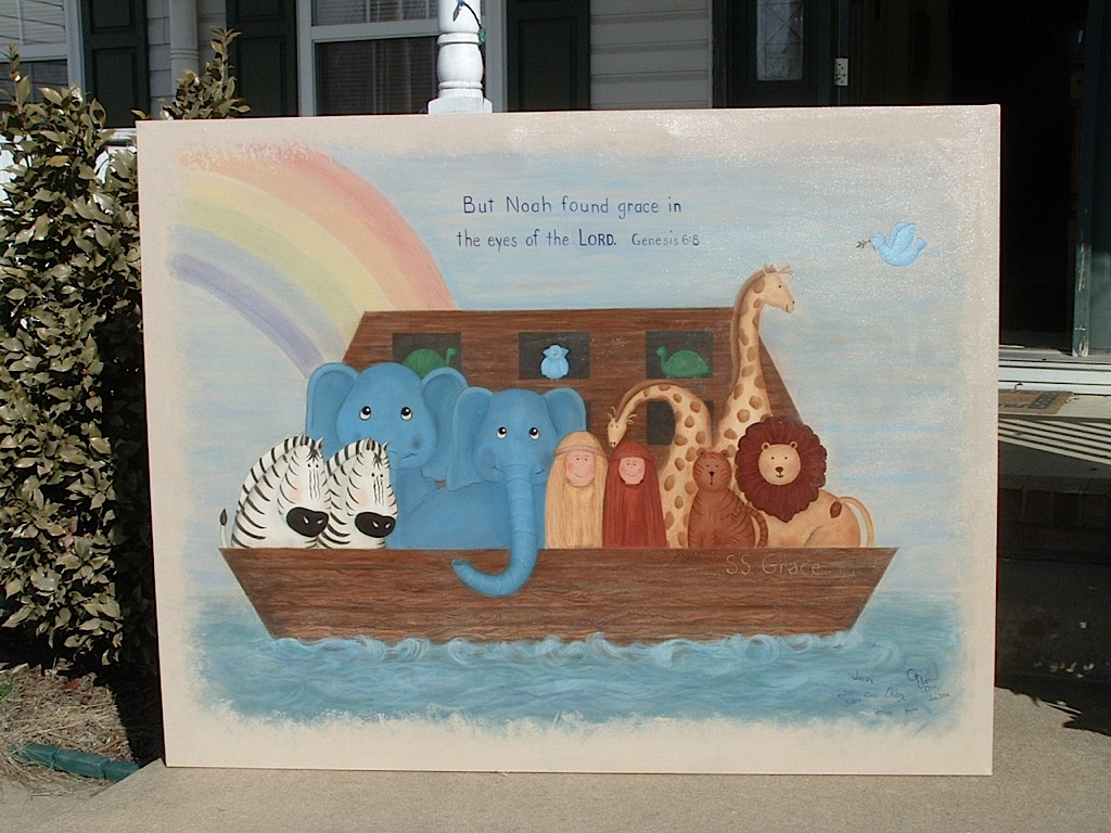 Church Nursery Mural 1 Acrylics on Canvas 4'x5' Flickr