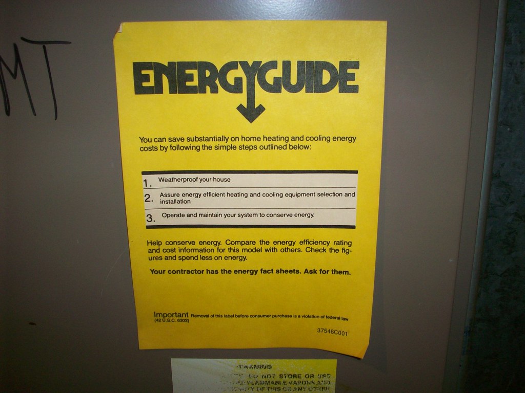 Energy Guide Informative the Energy Guide sticker on a … Flickr