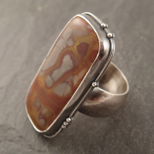 custom jasper ring A view of the ring showing the band a… Flickr