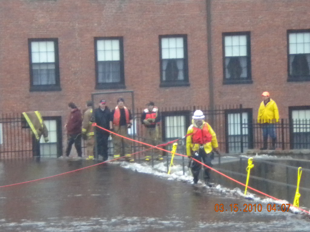 Moody Street Dam Emergency DCR worker and the Waltham Fire… Flickr