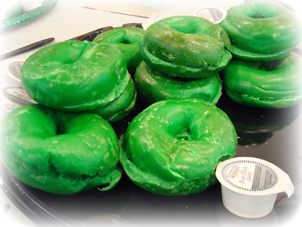 Green Bagels for St. Patrick's Day Jeffrey Widen Flickr