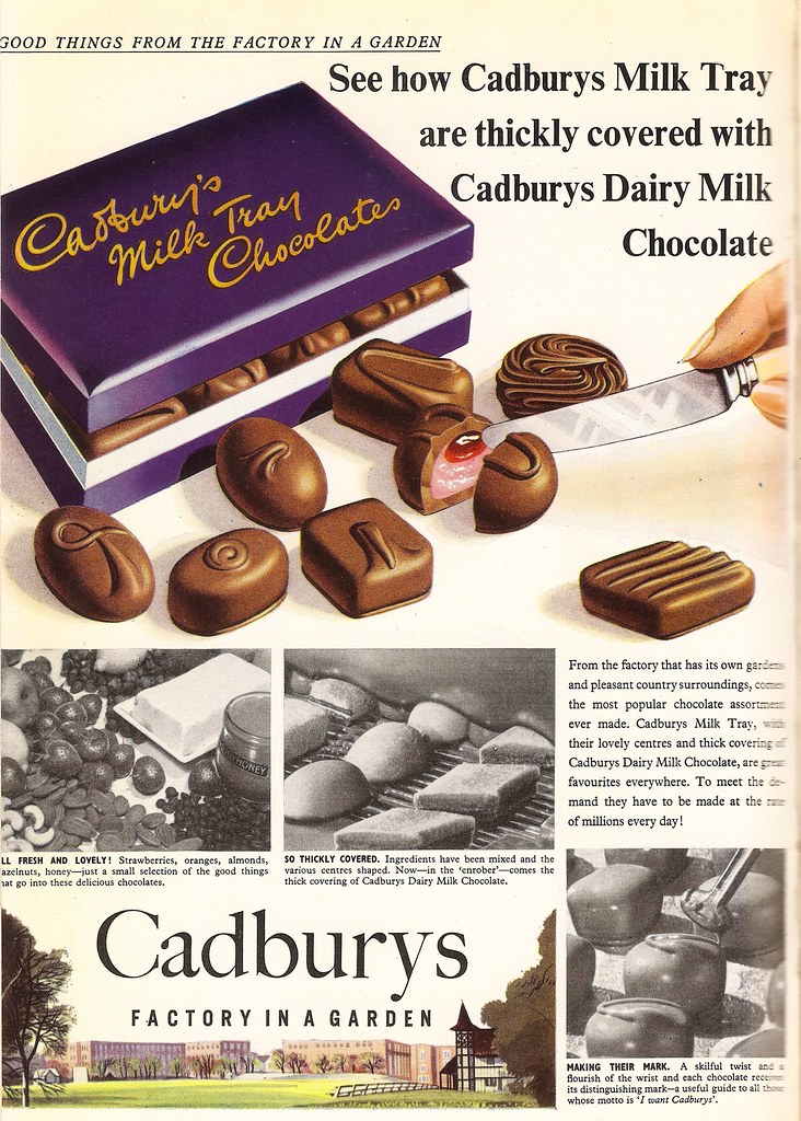 Cadbury's Dairy Milk advert, issued c1955 "Good things fro… Flickr