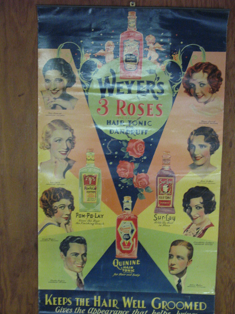 Weyer's 3 Roses Hair Tonic 1920's Poster Vjhoneycut Flickr