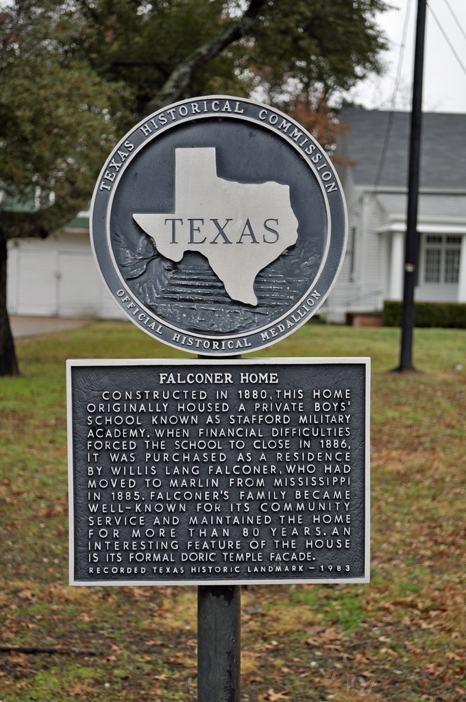 Falconer Home Historical marker located in Marlin, Texas stevesheriw Flickr