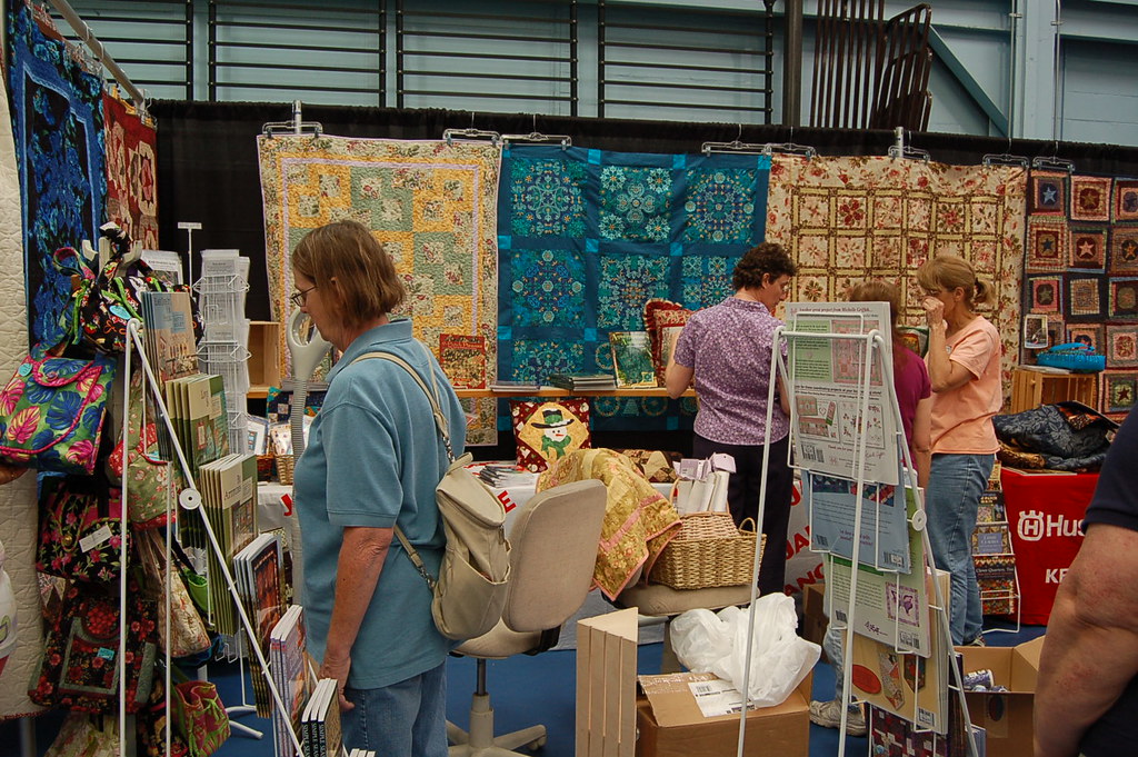 2008 Quilt Show Vendors setting up for the show Suncoast Quilting