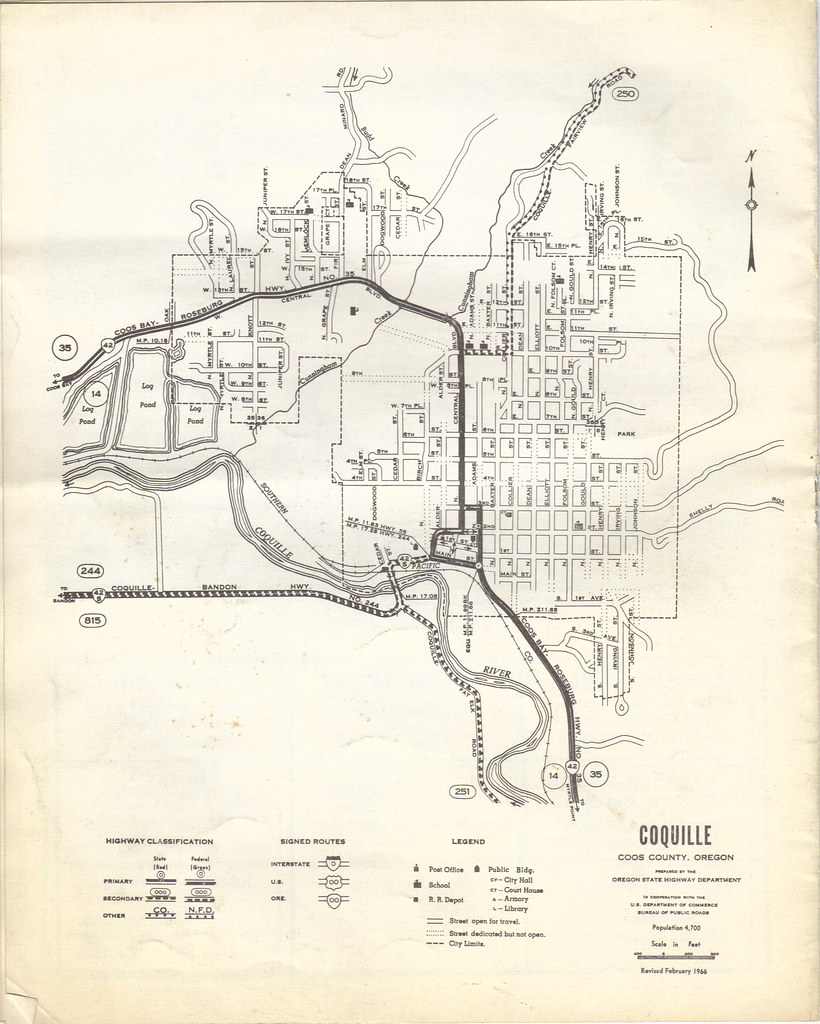 Coquille, OR Brochure8 This map shows Coquille in the 195… Flickr