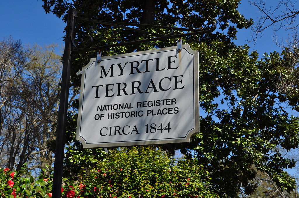 Myrtle Terrace Sign for Myrtle Terrace in Natchez, Mississ