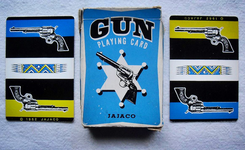 1962 GUN Card Playing Game Vintage Graphics Illustration 1… Flickr