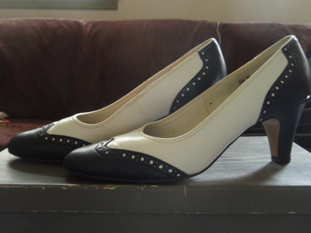 Spectator pumps (navy & white) I took these shoes on my ho… Flickr