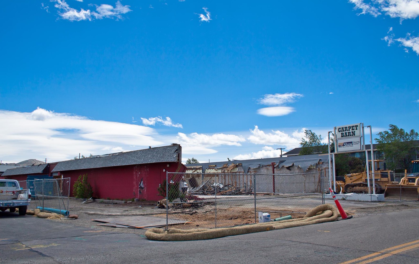 Carpet Barn Demolition Around Carson
