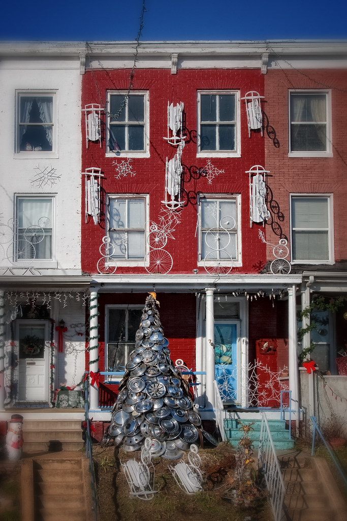 Christmas in Baltimore The Hubcap Tree House in Hampden. B… Flickr
