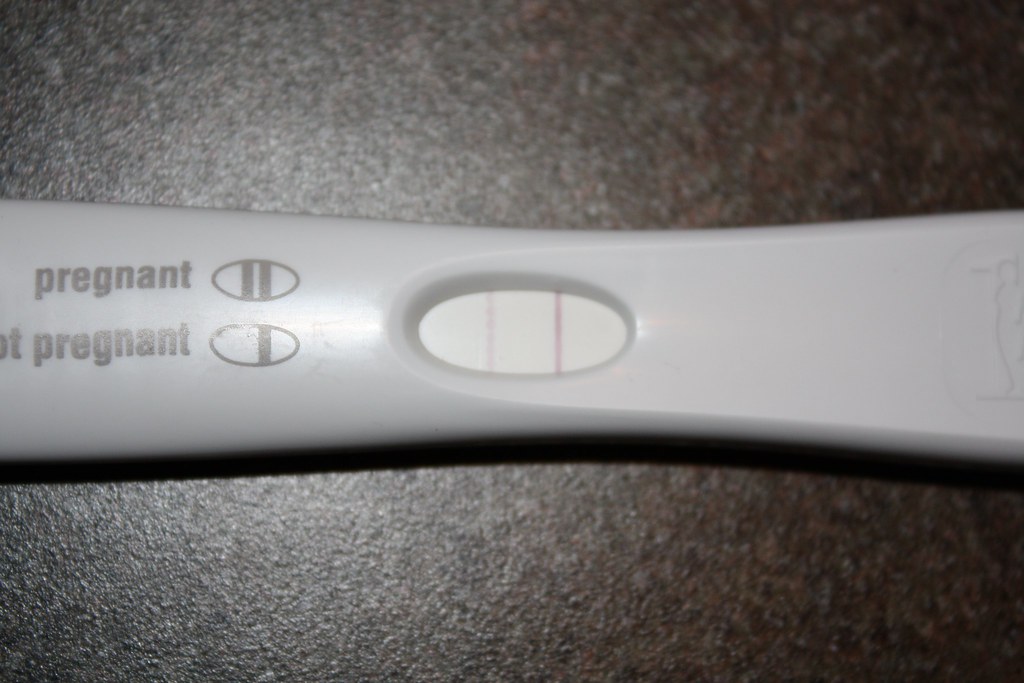 4 weeks Faint, but two lines means pregnant! Sandy Flickr