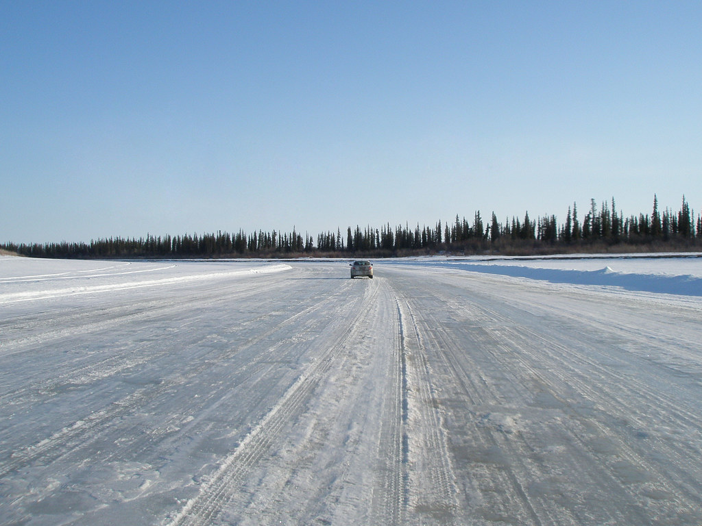 The Jimbobmobile on the ice road between Inuvik and Aklavi… Flickr
