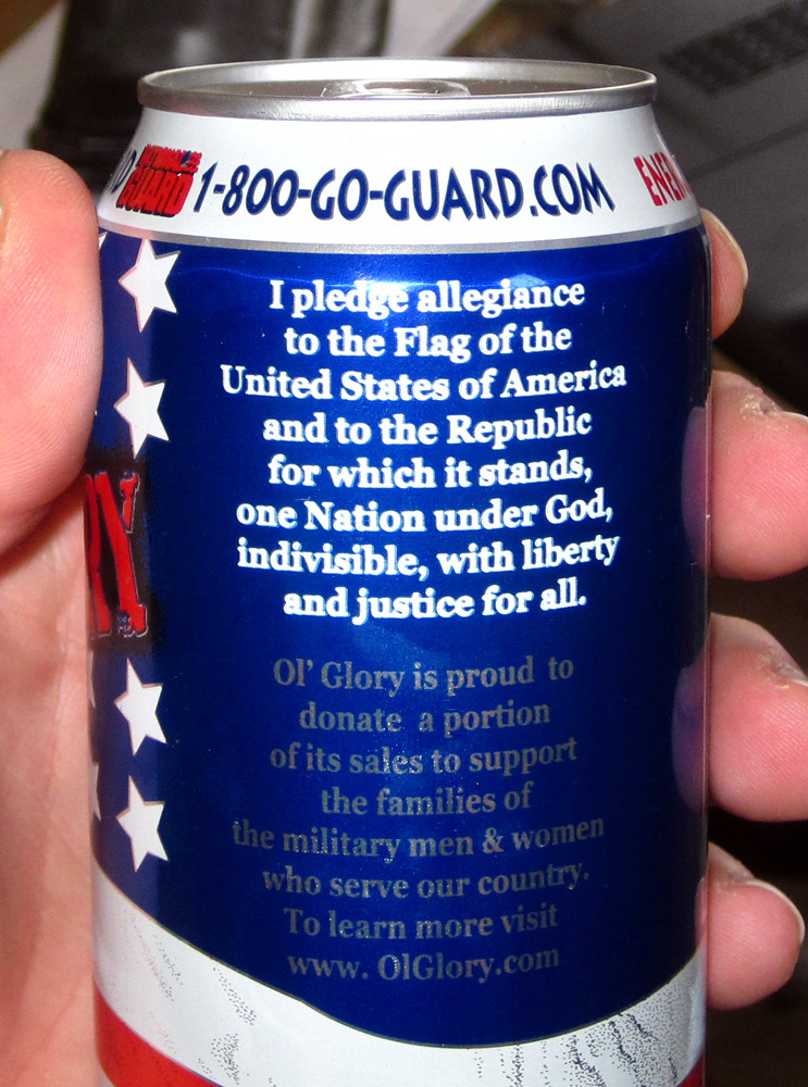 Ol' Glory Energy Drink pledge of allegiance and mission st… Flickr