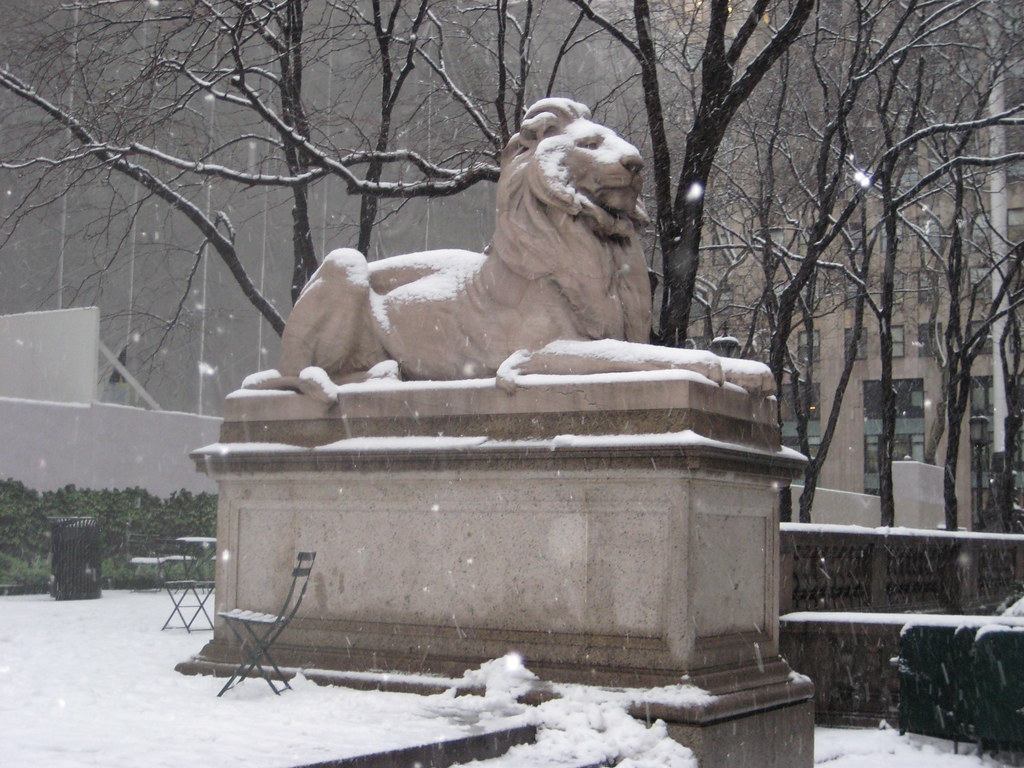 2010 Blizzard Snow Lions New York Public Library 3942 Flickr