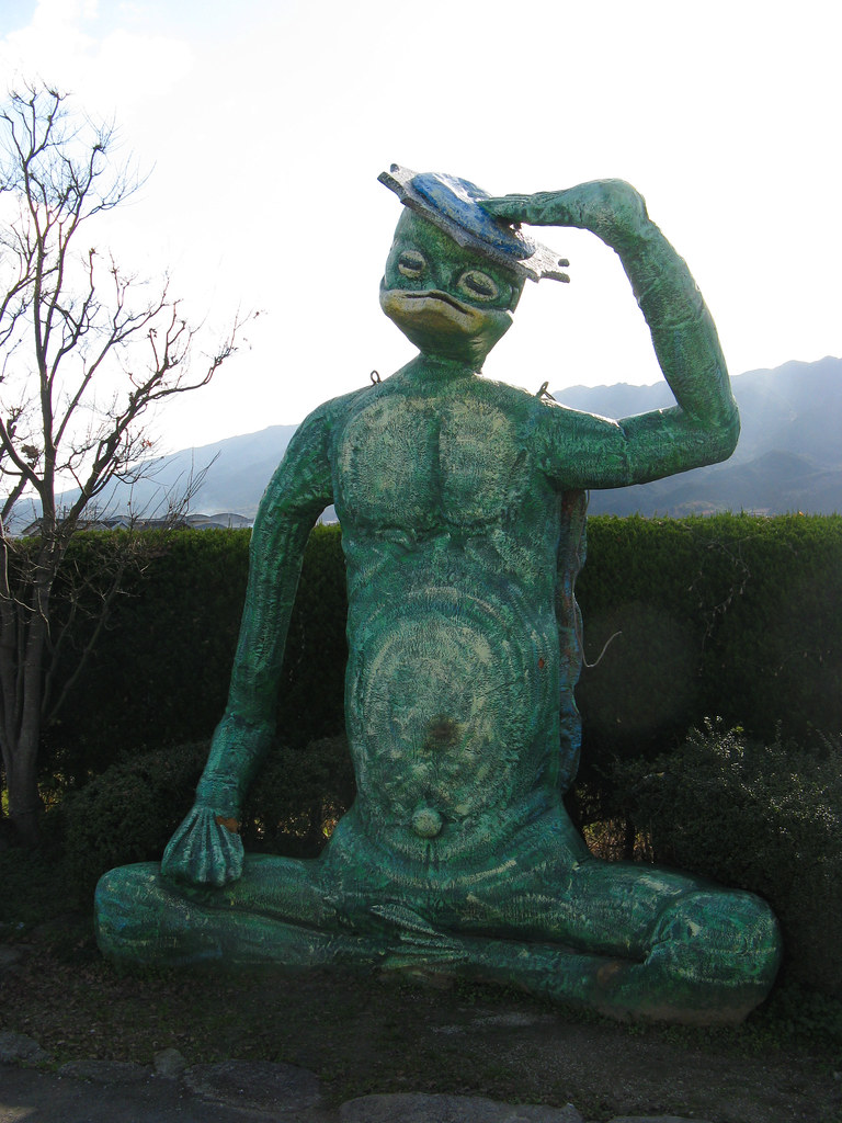 2101 Kappa Giant kappa statue outside Tanushimaru Station … Flickr