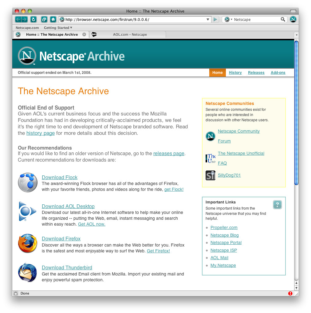 Netscape Official End of Support Flickr