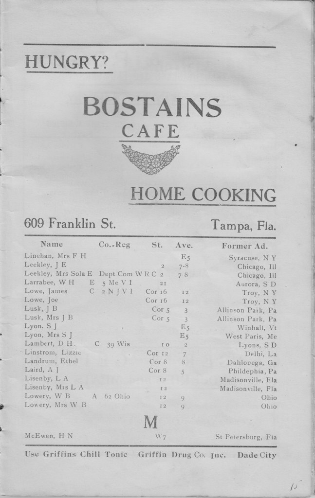 Zephyrhills City Directory 1914, Page 15 Photo © Madonna… Flickr