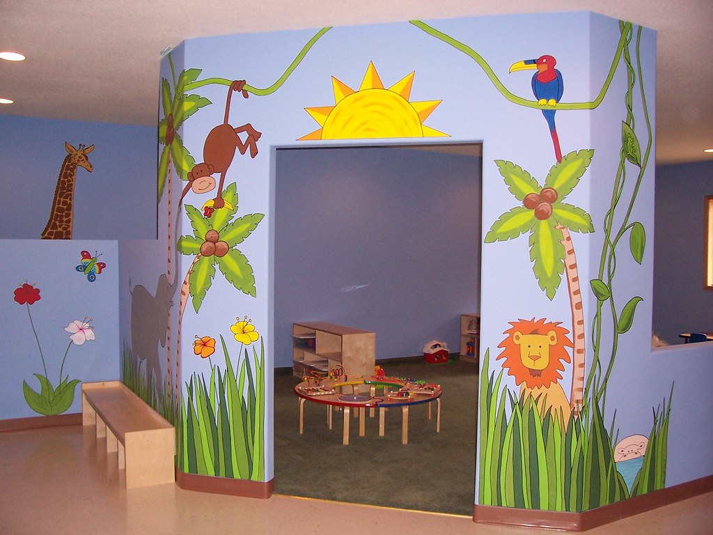 Daycare center mural A mural I painted at a childcare cent… Flickr