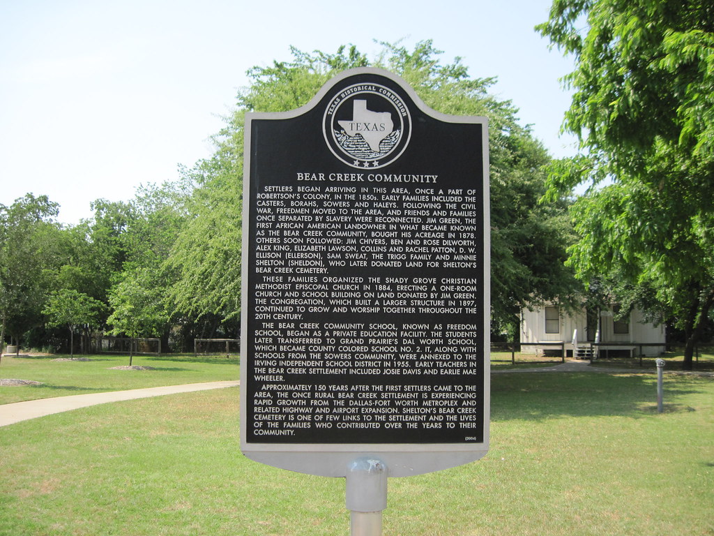 Bear Creek Community, Irving Texas Historical Marker Flickr