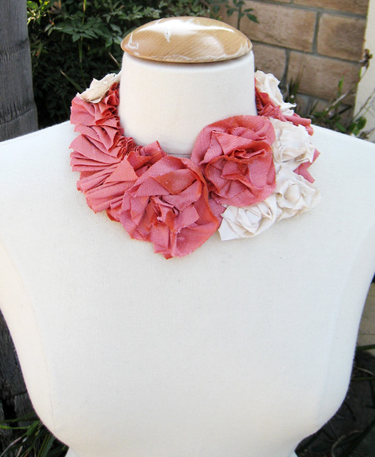 Silk Flower Necklace DIY FRONT Maegan Tintari