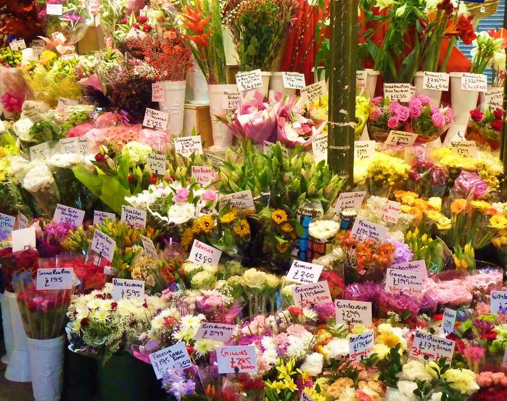 Flower Stall. Kirkgate Market, Leeds Steve Huison Flickr