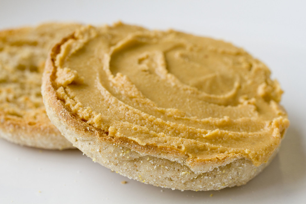 fresh peanut butter on English Muffin 2 Jessica and Lon Binder Flickr