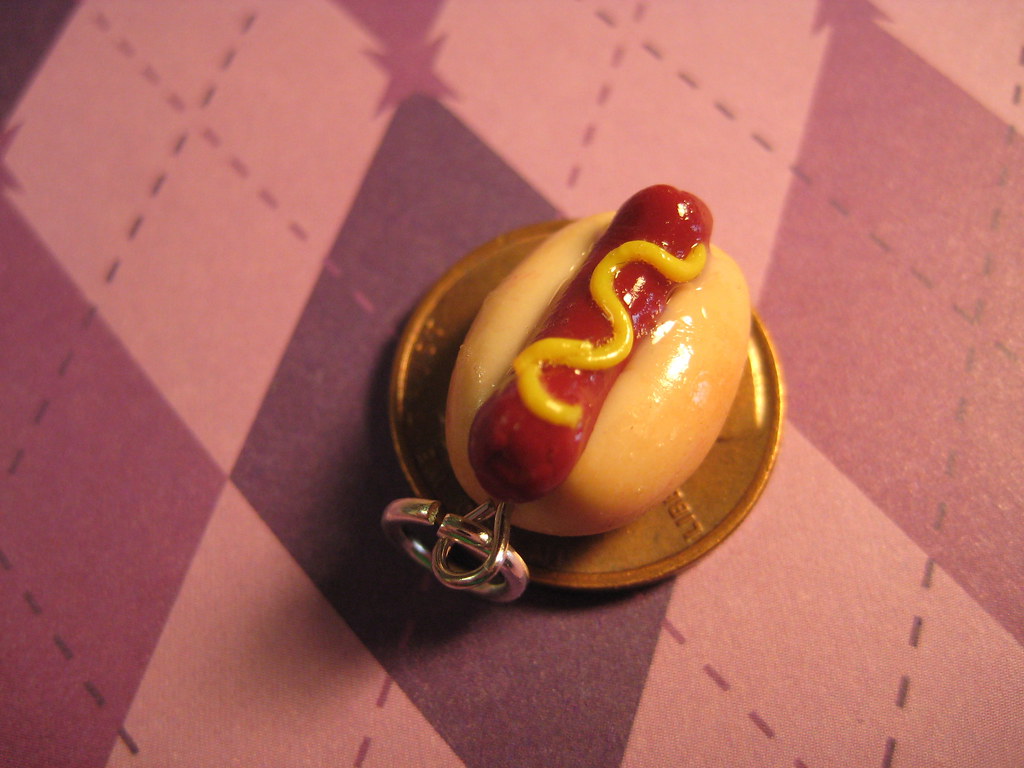 Mini Hot Dog Charm Allie Flickr