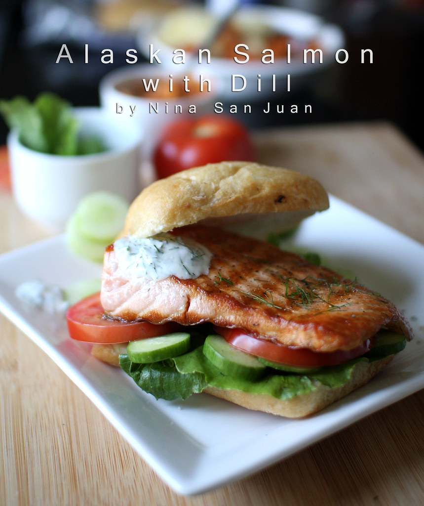 Alaskan Salmon Alaskan Salmon Fillet burger with Dill I wa… Flickr